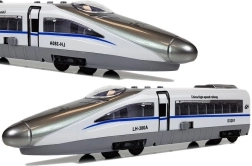 Влак Pendolino с инерционен механизъм със светлини и звуци – бял модел