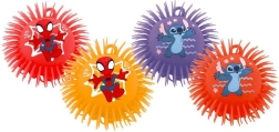 Пухкава гумена топка 230 мм – SPIDEY и STITCH (микс мотиви)