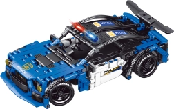Police RC Car Building Set with Remote Control, 24.5 cm