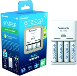 Зарядно устройство Eneloop Basic BQCC51 + 4x AA батерии