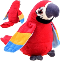 Plush Parrot Repeating Words – Red