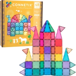 Magnetic Building Set with Glitter 48 pcs CONNETIX Glitter Castle Pack