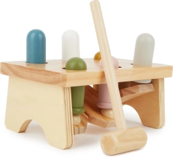 Bieco wooden pounding bench with hammer