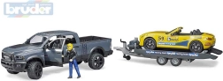 Bruder RAM Off-Road Vehicle with Sports Car and Figure