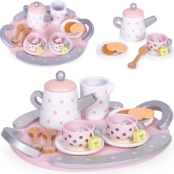 Дървен комплект за чай 15 части ECOTOYS