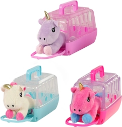 Portable house with a plush unicorn