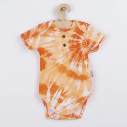 Infant cotton bodysuit with short sleeves Nicol Tomi orange