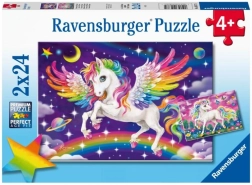 Пъзел Ravensburger – еднорог и пегас 2×24 части