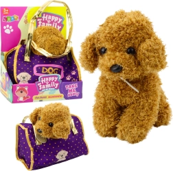Plush Puppy in Brown Handbag