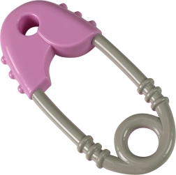 Гризалка/дрънкалка за бебе розово-сива