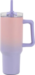 Large insulated tumbler with straw – pastel