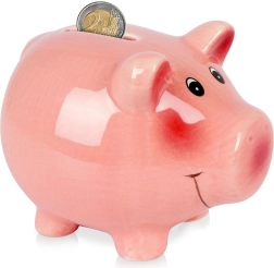 Керамична касичка във форма на прасенце 12 cm