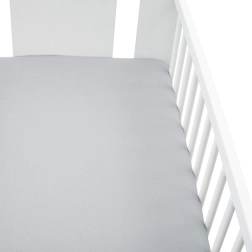 Jersey fitted sheet for baby crib NEW BABY 120 × 60 cm grey