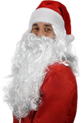Перука на Свети Николай с брада за възрастни