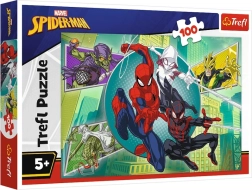 Puzzle 100 pieces Spiderman web mask Trefl
