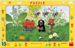Dino paper puzzle Little Mole on a Trip 15 pieces