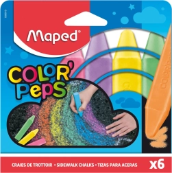 Maped тротоарни тебешири – комплект 6 цвята