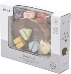 VIGA PolarB Дървена играчка Таралеж със винтове Montessori