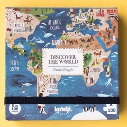 Londji pocket puzzle Around the World 100 pieces