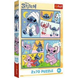 Пъзел 2x70 – Disney Лило и Стич – Без скука със Стич
