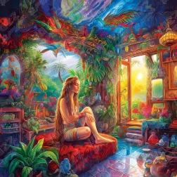 YAZZ square puzzle Home in the Sky – 1023 pieces