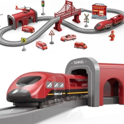 Електрически влаков комплект Пожарникари 66 части WOOPIE