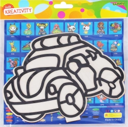 Креативен комплект за деца – дървена картинка с топчеста пластилинова маса