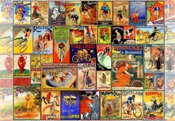 Puzzle Vintage Posters with Bicycles 1000 Pieces