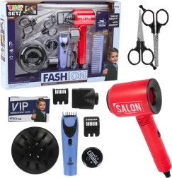 Фризьорски комплект за момчета със сешоар и аксесоари