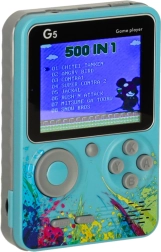 Преносима ретро игрова конзола мини – 500 игри, синя