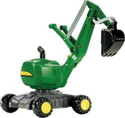 Детски седящ багер за копаене rolly toys John Deere – зелен