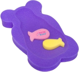 New Baby Foam Bath Pad Bear Purple