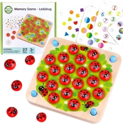 Дървена мемо игра с калинки WOOPIE Green