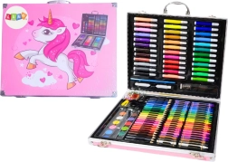Creative set in a suitcase with unicorn, pink, 150 pieces