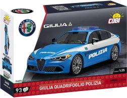 Конструктор COBI Alfa Romeo Giulia Quadrifoglio Polizia 1:35