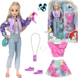 Disney ILY 4Ever модна кукла, вдъхновена от АРИЕЛ от „Малката русалка“, комплект дрехи и аксесоари 30 см