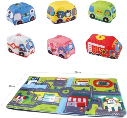 BAYO Play Mat Little Town with Plush Cars