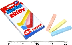 Цветни училищни тебешири 12 бр.