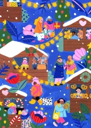 Christmas Market Puzzle 500 Pieces