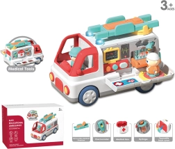 Interactive ambulance for the little ones with accessories - 1 piece