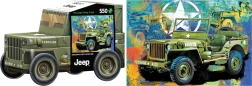 Eurographics puzzle in a tin box Military Jeep 550 pieces