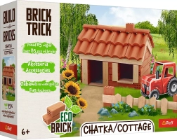 Trefl Brick Trick Eco хижа – строителен комплект от истински мини тухлички (85 части)