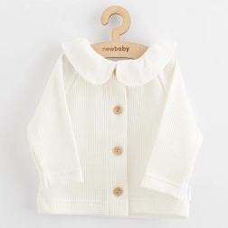 Baby cardigan with buttons NEW BABY Laura white 86 (12–18 m)