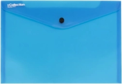 A4 Button-Closure Wallet eCollection, Blue, 5 pcs