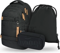 Ученически комплект Baagl Skate Max Darkness: Раница, несесер и торба