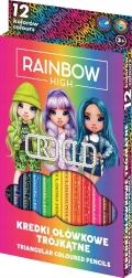 Триъгълни пастели 12 бр. ASTRA RAINBOW HIGH