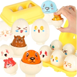Educational Puzzle Shape Sorting Name Montessori Animals - 6 pcs