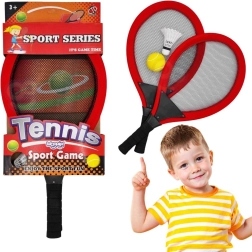 WOOPIE large tennis and badminton rackets for children with ball and shuttlecock set
