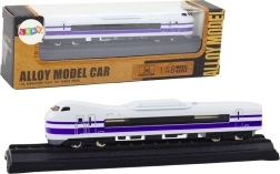 Метален колекционерски модел на влак 1:48 бяло‑лилав