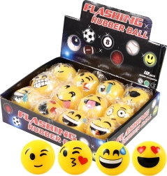 Светеща гумена скачаща топка 5.2 см